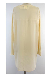 Current Boutique-Sportmax - Cream Silk Long Sleeve Blouse Sz 12