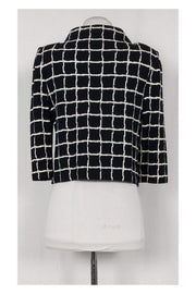 Current Boutique-St. John - Black & White Checkered Jacket Sz 6