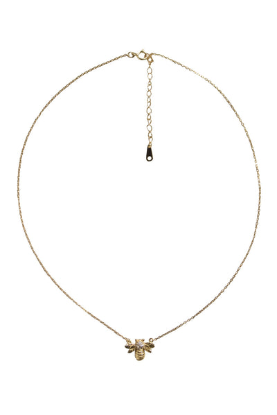 Current Boutique-Sterling Silver Gold-Plated Bee Pendant Necklace