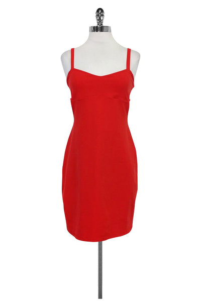 Current Boutique-Susana Monaco - Red Orange Fitted Dress Sz S