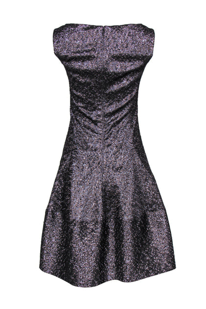 Talbot Runhof - Metallic Purple A-Line Dress Sz 6 – Current Boutique