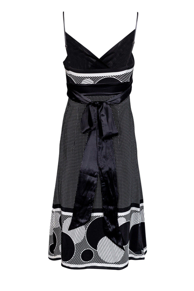 Current Boutique-Ted Baker - Black & White Silk Triangle Top Dress Sz S