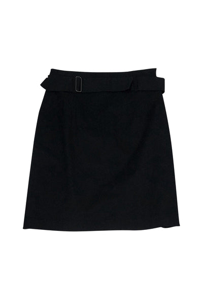 Current Boutique-Theory - Black Belted Cotton Skirt Sz 6