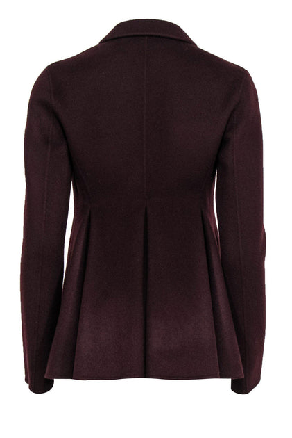 burgundy peplum jacket