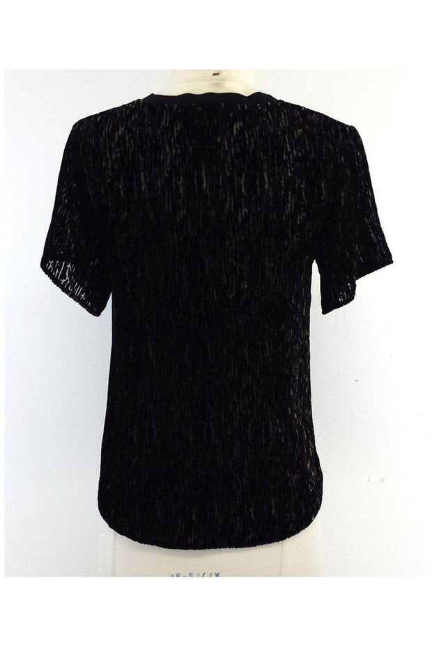 Current Boutique-Theyskens' Theory - Black & Brown Short Sleeve Top Sz P