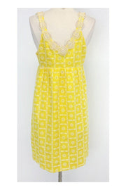 Current Boutique-Tibi - Yellow Embroidered Cotton Eyelet Dress Sz 6