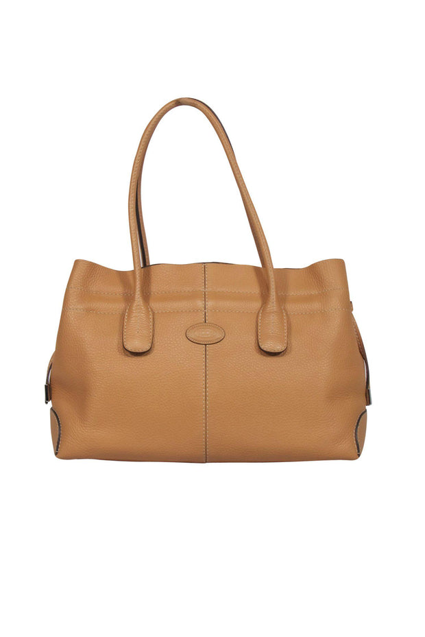 Current Boutique-Tod's - Tan Pebbled Leather Satchel Tote