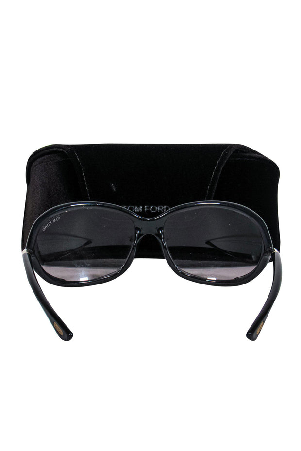 Current Boutique-Tom Ford - Black "Jennifer" Oval Sunglasses