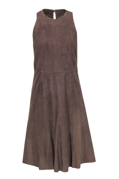 Current Boutique-Tommy Hilfiger - Brown Suede Sleeveless A-Line Dress Sz 8