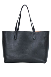 Current Boutique-Tory Burch - Black Pebbled Leather Open Tote