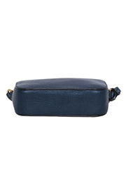 Current Boutique-Tory Burch - Navy Pebbled Leather w/ Multi Fabric Front Crossbody