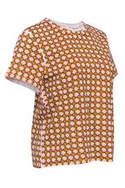 Current Boutique-Tory Burch - Pink w/ Multicolor Log Print T-Shirt Sz L