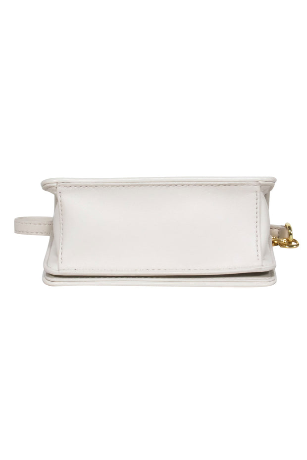 Current Boutique-Tory Burch - White Quilted Smooth Leather Mini Crossbody