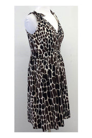 Current Boutique-Trina Turk - Black & Brown Giraffe Print Dress Sz 6