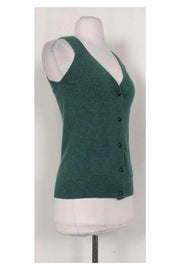 Current Boutique-Trina Turk - Teal Cashmere Vest Sz XS