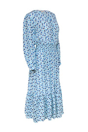 Current Boutique-Tucker - Blue Poppy Floral Print " Juliette" Dress Sz L