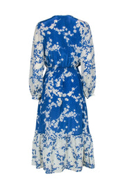 Current Boutique-Tucker - Blue & White Floral "Juliette" Dress Sz L