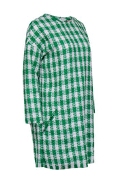 Current Boutique-Tuckernuck - Green & White Checkered Tweed Mini Dress Sz M