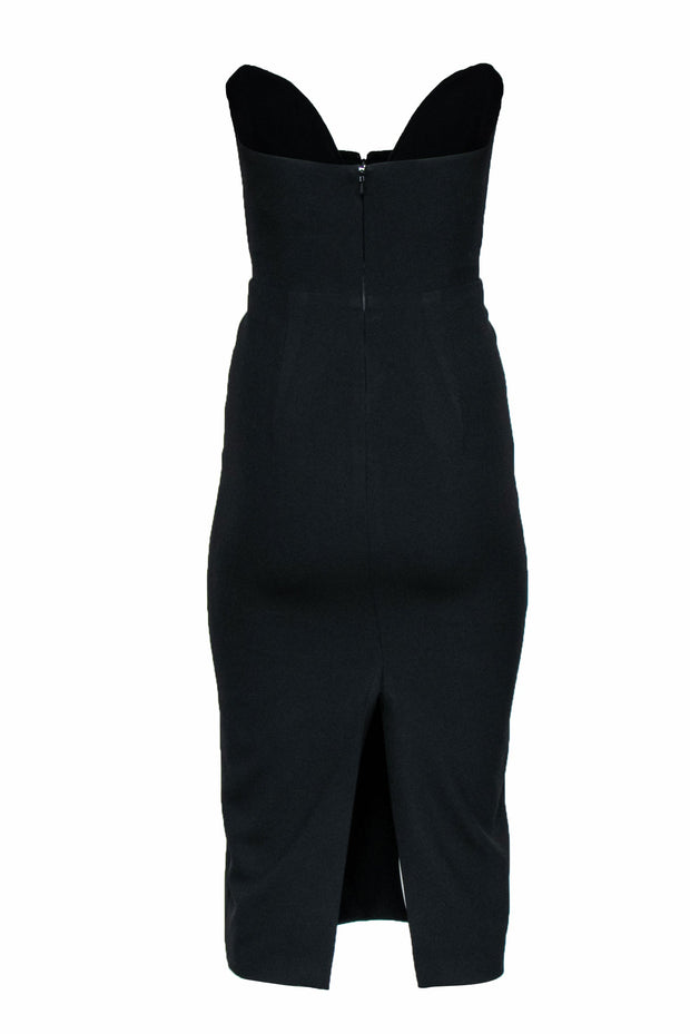 Current Boutique-Veronica Beard - Black Strapless Sweetheart Neckline Bodycon Dress Sz 2