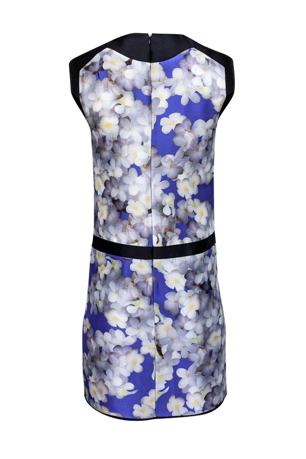 Current Boutique-Victoria Victoria Beckham - Blue Dress w/ Floral Print Sz 8