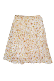 Current Boutique-Vince - Yellow Floral Print Midi Skirt Sz 8