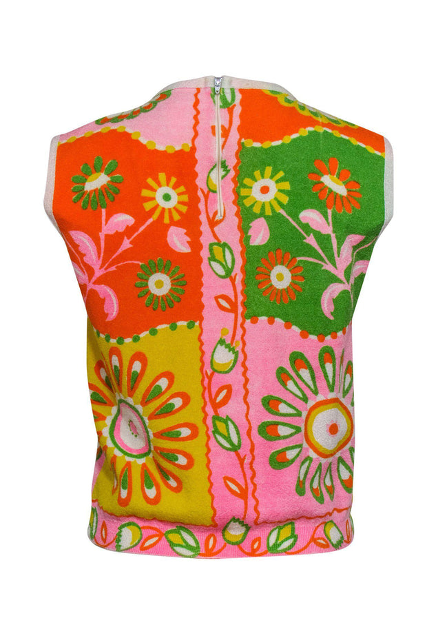 Current Boutique-Vintage Vibrant Multicolor Terry Cloth Top Sz S