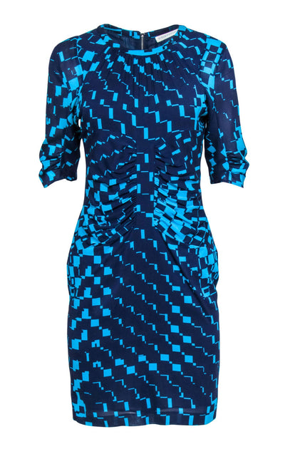 Whistles blue shop silk dress