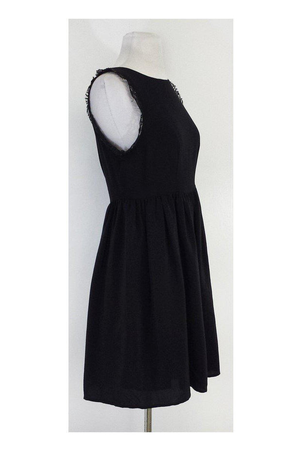 Current Boutique-Wren - Black Silk Sleeveless Dress Sz M