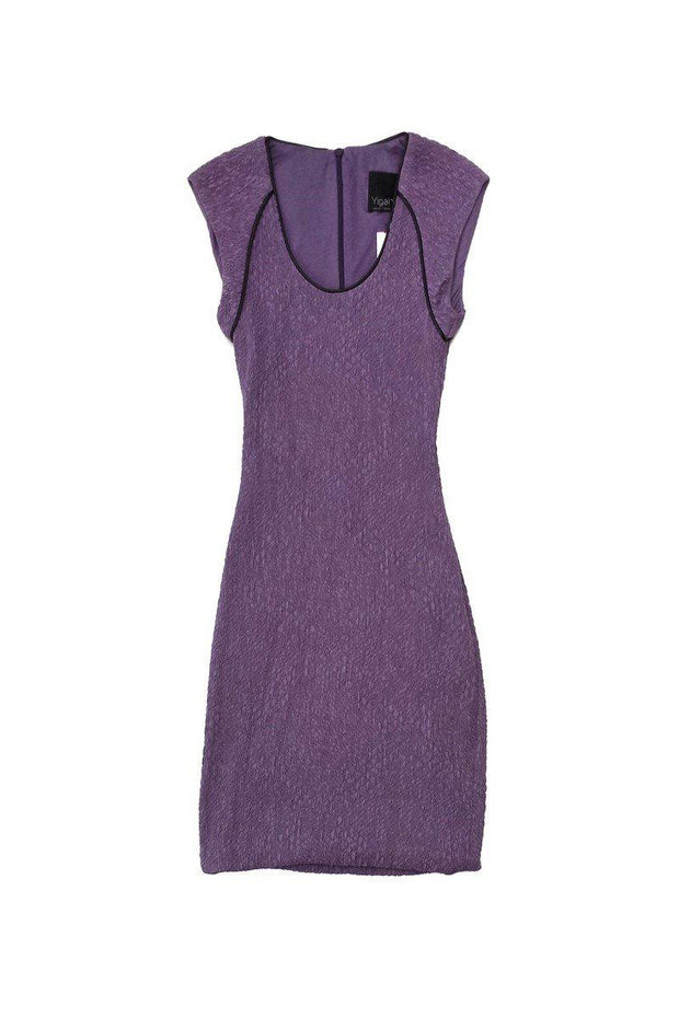 Current Boutique-Yigal Azrouel - Purple Gathered Bodycon Dress Sz XS