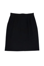 Current Boutique-Yves Saint Laurent - Black Wool Pencil Skirt Sz 8