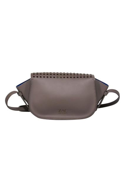 Zac Posen - Taupe Leather Mini Crossbody w/ Grommets