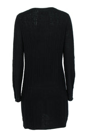 Current Boutique-Zadig & Voltaire - Black Cable Knit Wool Sweater Dress Sz M