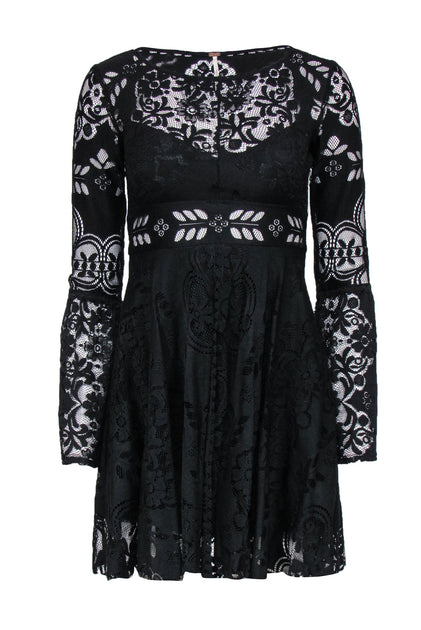 fit and flare dress with bell sleeves Free People