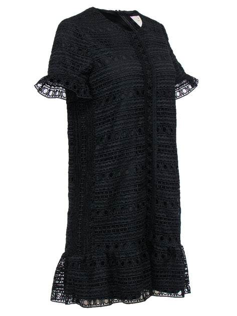 Kate Spade Mixed Lace Shift Dress, Black