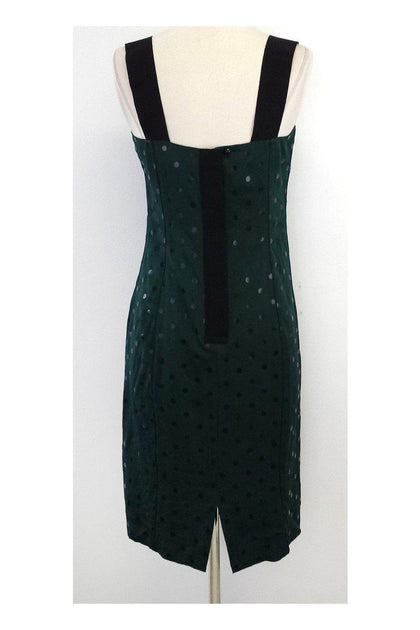 green emerald velvet dress Marc Jacobs