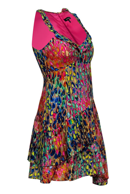 Nanette Lepore Women's Sleeveless Dress With Self Ties & Side Inverted Pleats