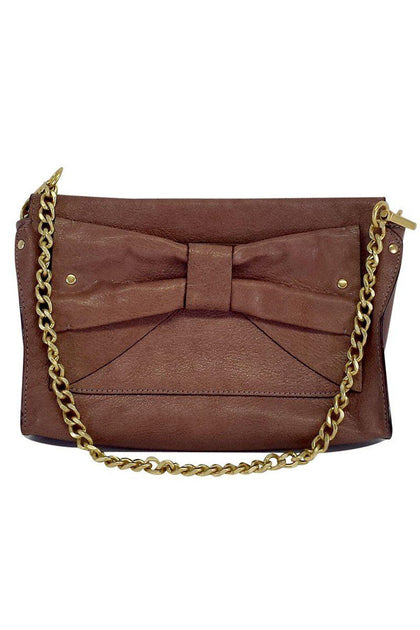 Nanette Lepore - Mauve Leather Bow Shoulder Bag | Current  display picture 1