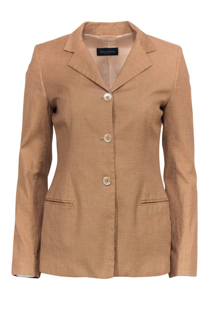 Veste Blazer PIAZZA SEMPIONE En Laine/élasthanne - Taille 8 (FR40) - Beige - Neuf Sans étiquettes