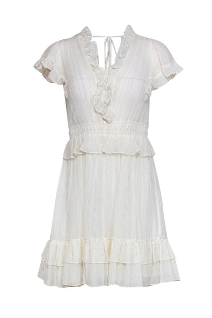 white cotton fit and flare dress Bella and Bloom Boutique main image 0