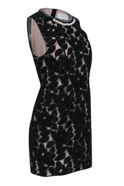 Current Boutique-3.1 Phillip Lim - Black & Beige Floral Lace Dress w/ Detailed Neckline Sz 8