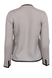 Current Boutique-3.1 Phillip Lim - Beige Wool Zip-Up Jacket w/ Black Trim Sz M