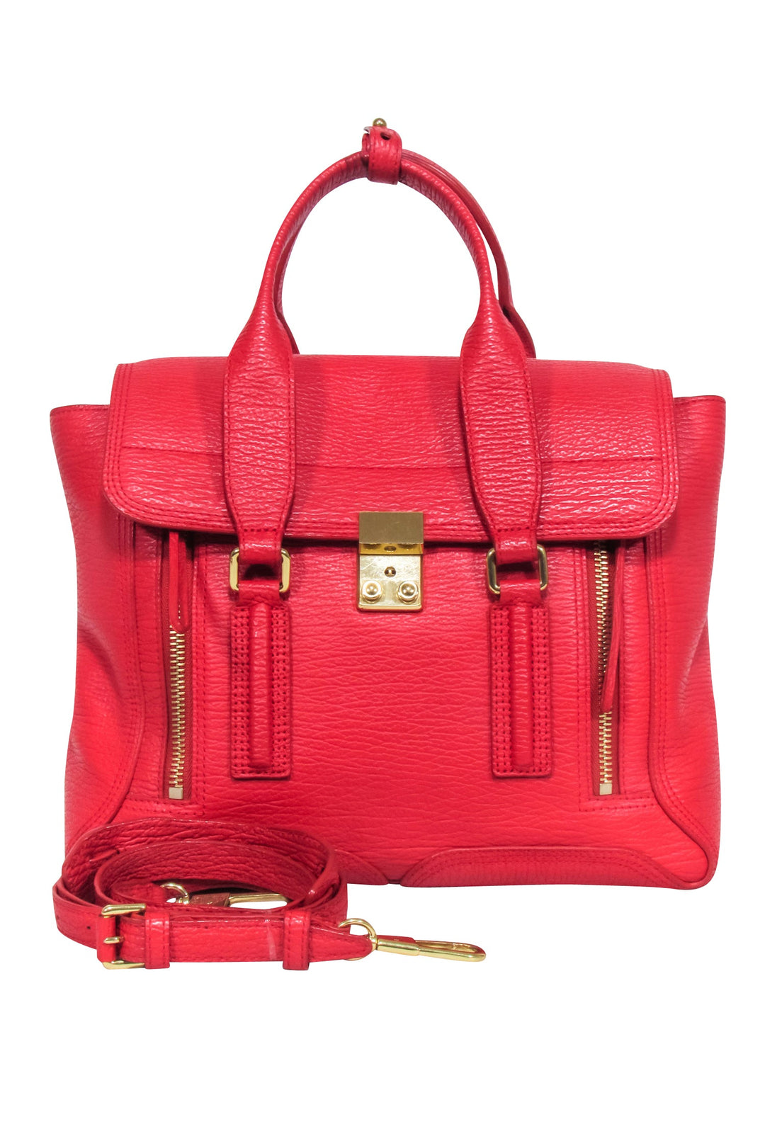 3.1 Phillip Lim - Red Leather Pashli Satchel Bag 3.1 Phillip Lim - Red Leather Pashli Satchel Bag