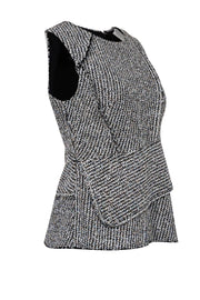 Current Boutique-3.1 Phillip Lim - Black & White Tweed Sleeveless Top Sz 2