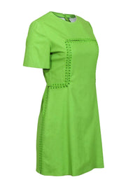 Current Boutique-3.1 Phillip Lim - Lime Green Grommet Trim Short Sleeve Dress Sz 6