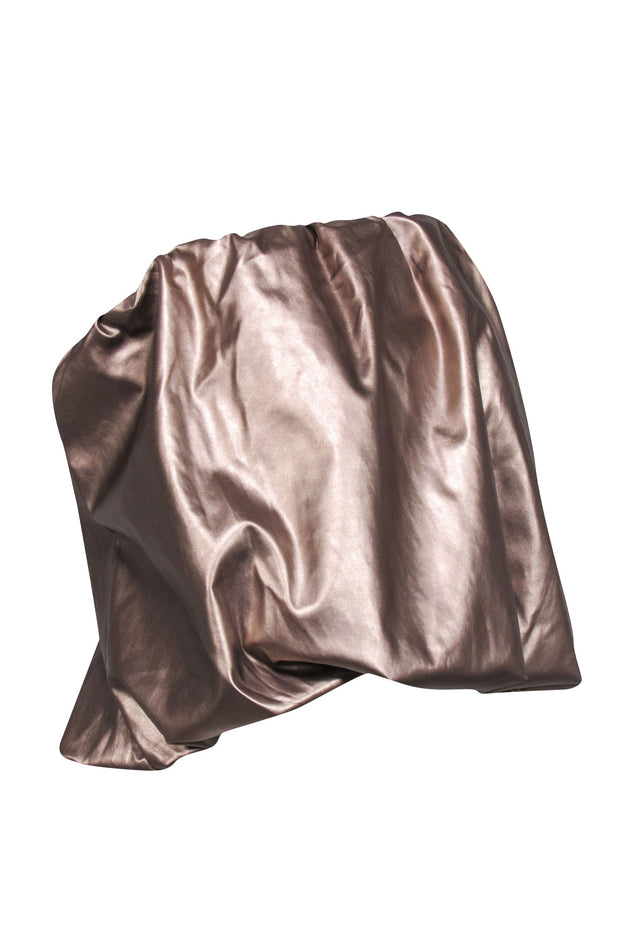 Current Boutique-4SI3NNA - Rose Gold Faux Leather Tube Top Sz XL