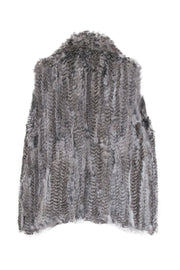 Current Boutique-525 America - Grey Rabbit Fur Vest Sz XS