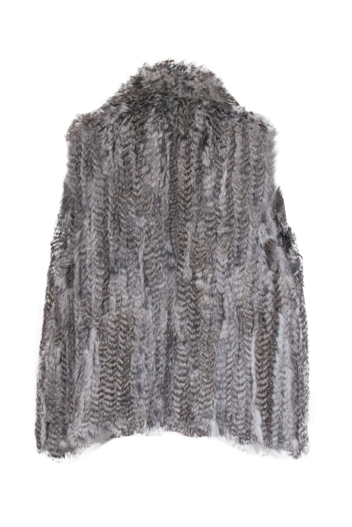 525 America - Grey Rabbit Fur Vest Sz XS | Current Boutique