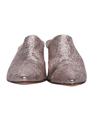 Current Boutique-AGL - Rose Gold Leather Mule Heels Sz 8.5