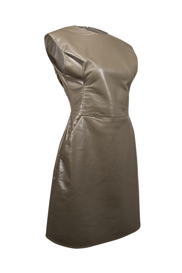 Current Boutique-AS by DF - Olive Recycled Leather "Port Elizabeth" Dress Sz S