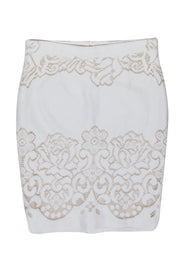 Current Boutique-A.L.C - Ivory Lace Skirt Sz S
